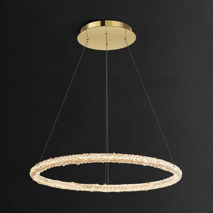 Contemporary Crystal Loop Island Chandelier