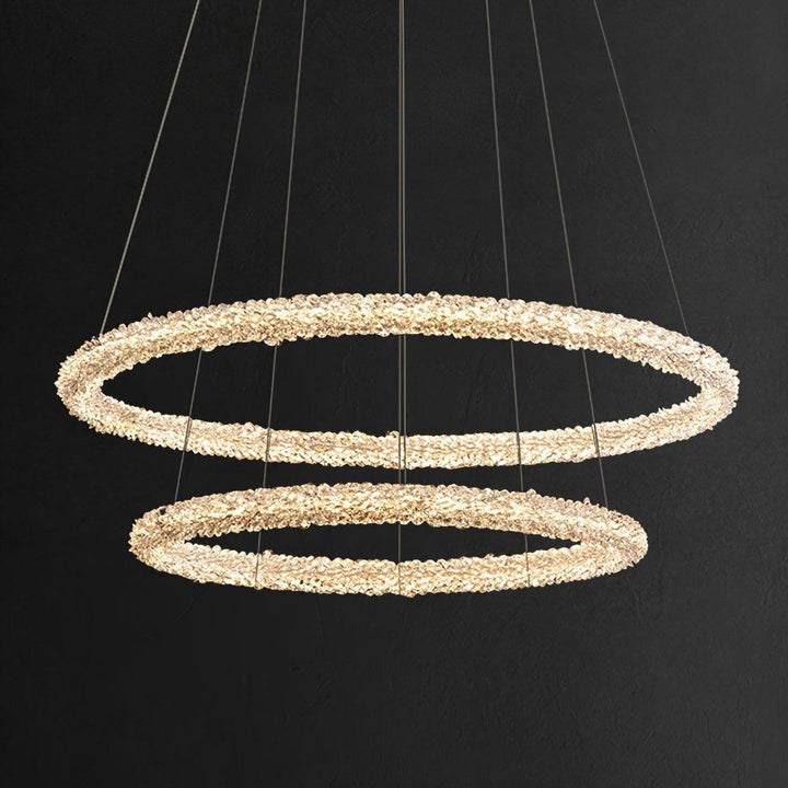 Contemporary Crystal Loop Island Chandelier