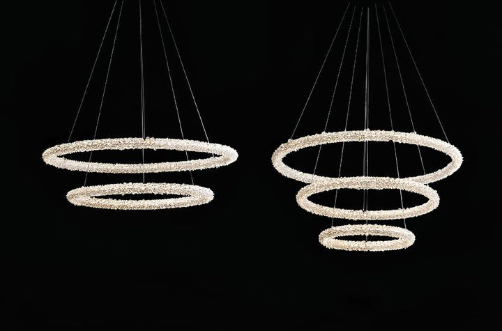 Contemporary Crystal Loop Island Chandelier