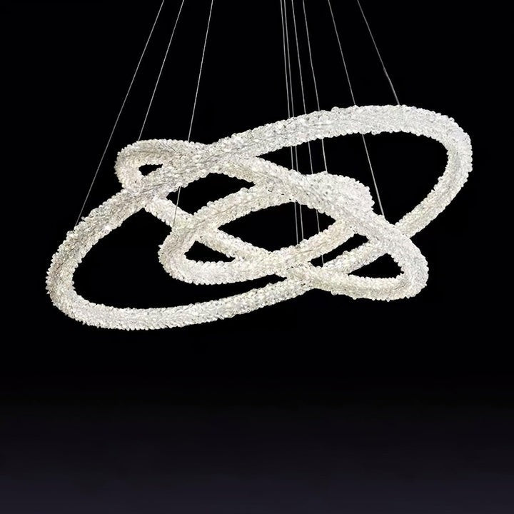 Contemporary Crystal Loop Island Chandelier