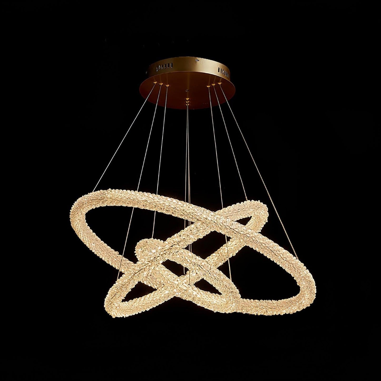 Contemporary Crystal Loop Island Chandelier