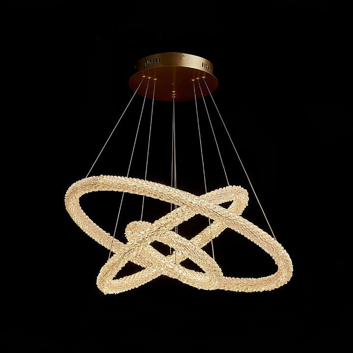 Contemporary Crystal Loop Island Chandelier