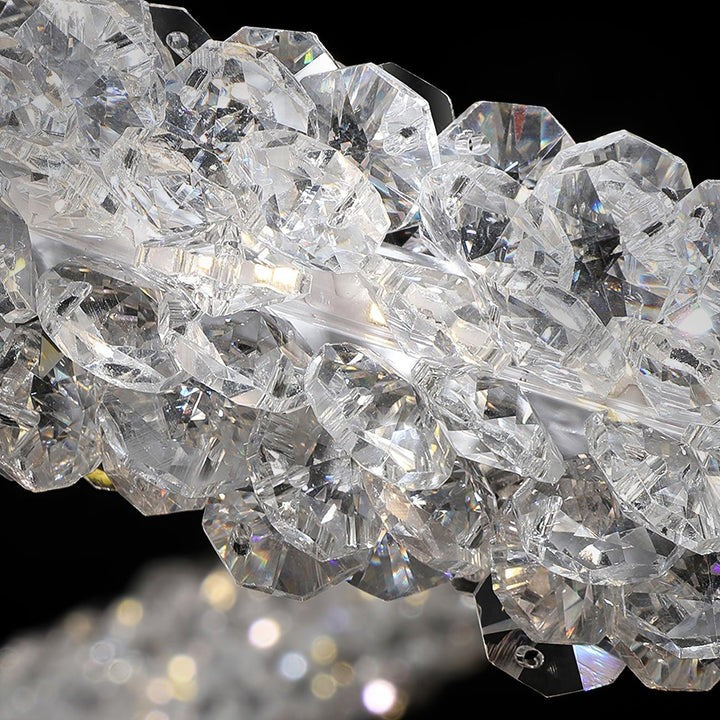 Contemporary Crystal Loop Island Chandelier