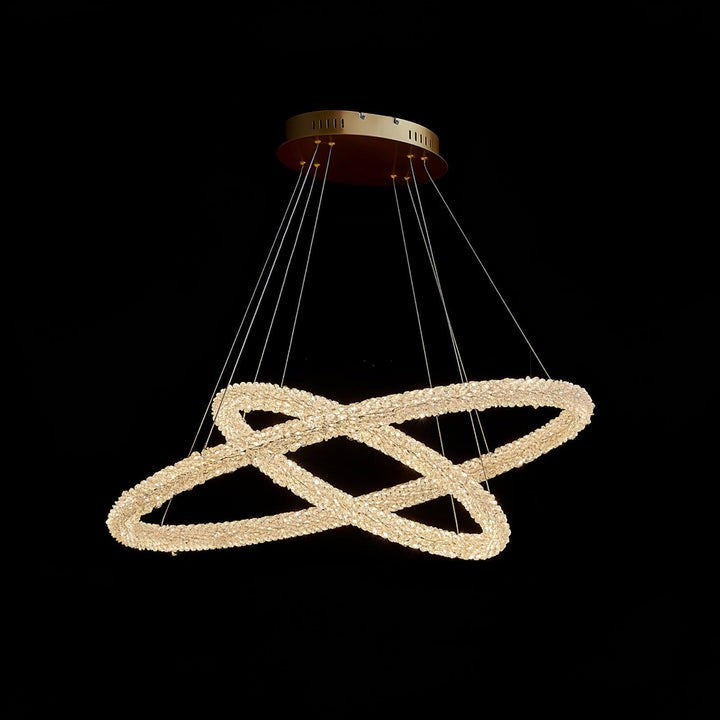 Contemporary Crystal Loop Island Chandelier