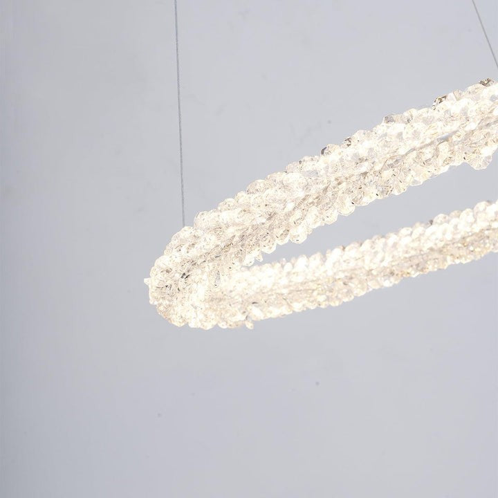 Contemporary Crystal Loop Island Chandelier