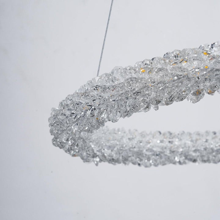 Contemporary Crystal Loop Island Chandelier
