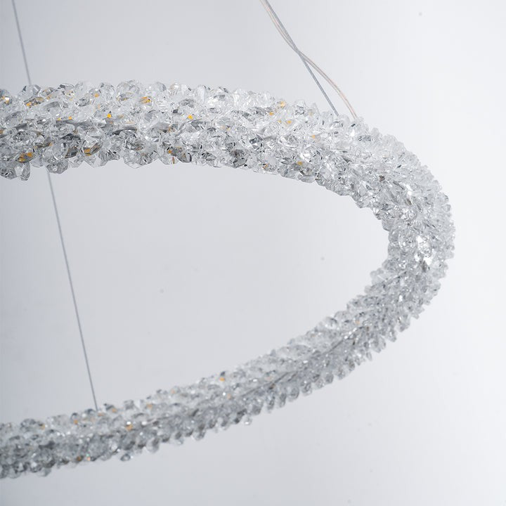 Contemporary Crystal Loop Island Chandelier