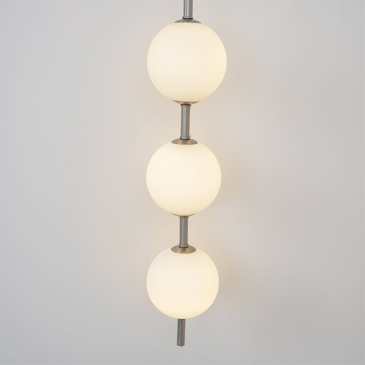 Contemporary Glass Globe Vertical LED Wall Sconce