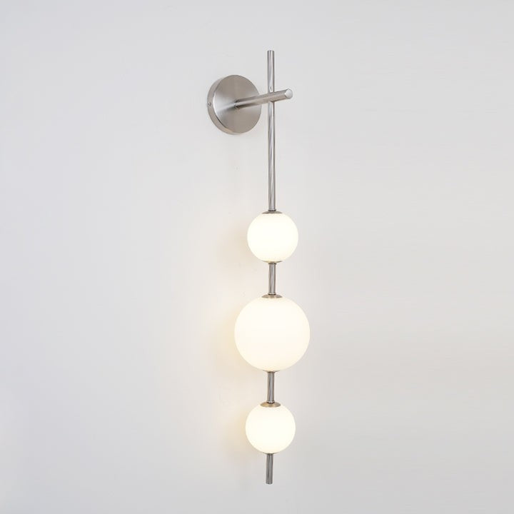 Contemporary Glass Globe Vertical LED Wall Sconce