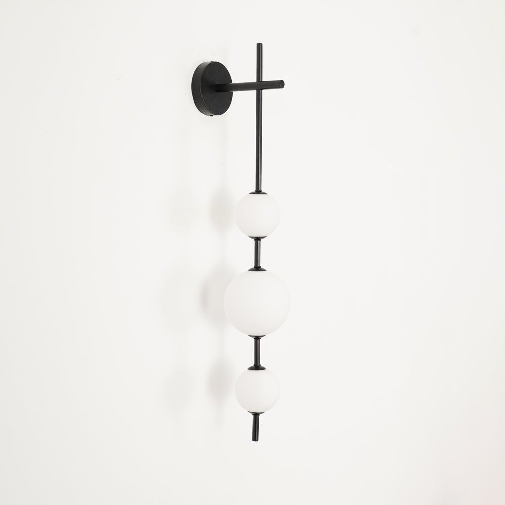 Contemporary Glass Globe Vertical LED Wall Sconce