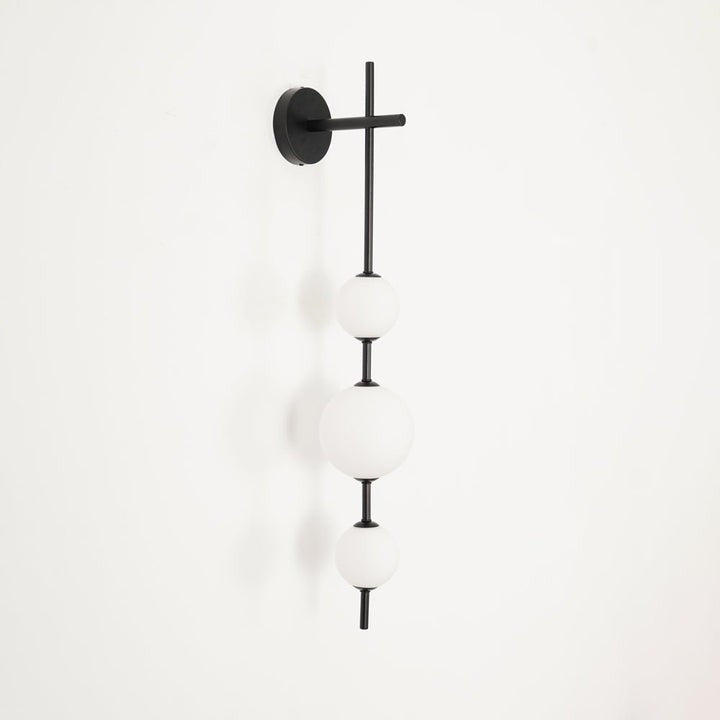 Contemporary Glass Globe Vertical LED Wall Sconce