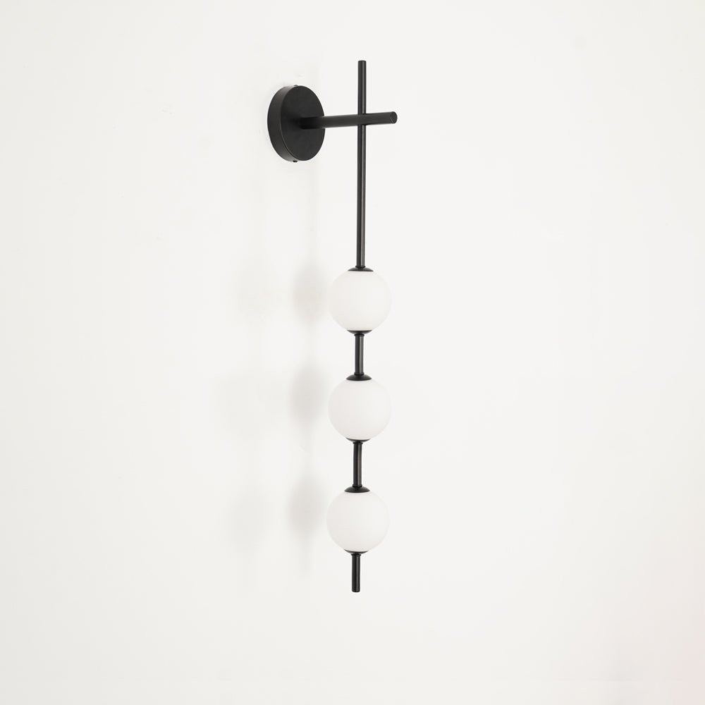 Contemporary Glass Globe Vertical LED Wall Sconce