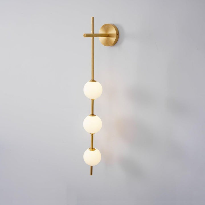 Contemporary Glass Globe Vertical LED Wall Sconce