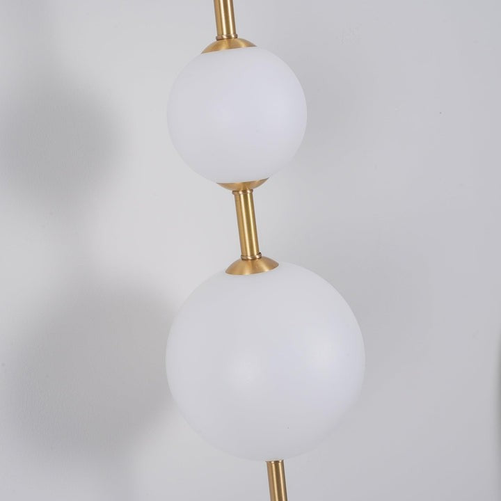 Contemporary Glass Globe Vertical LED Wall Sconce