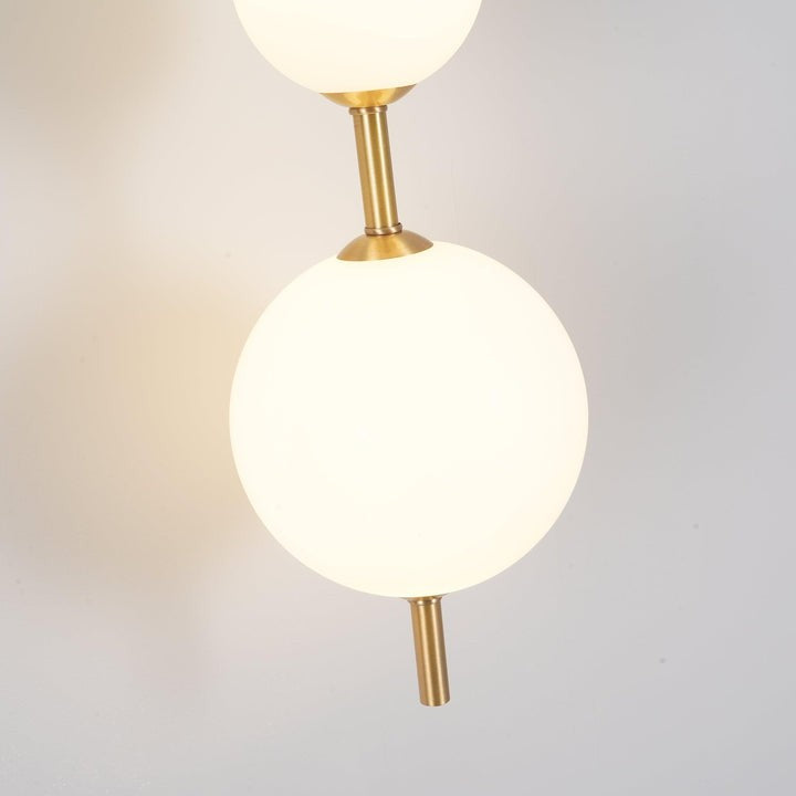Contemporary Glass Globe Vertical LED Wall Sconce