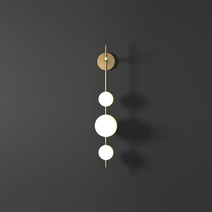 Contemporary Glass Globe Vertical LED Wall Sconce