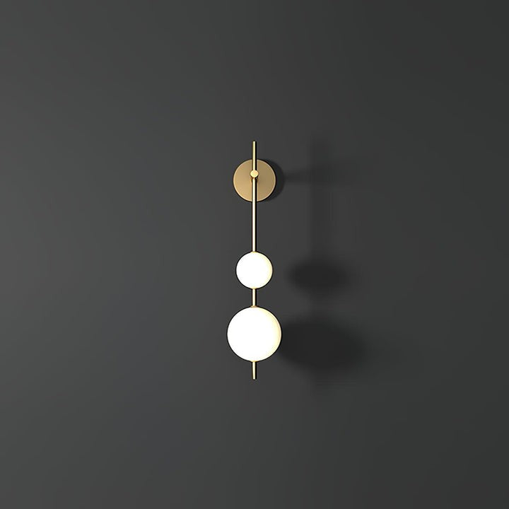 Contemporary Glass Globe Vertical LED Wall Sconce
