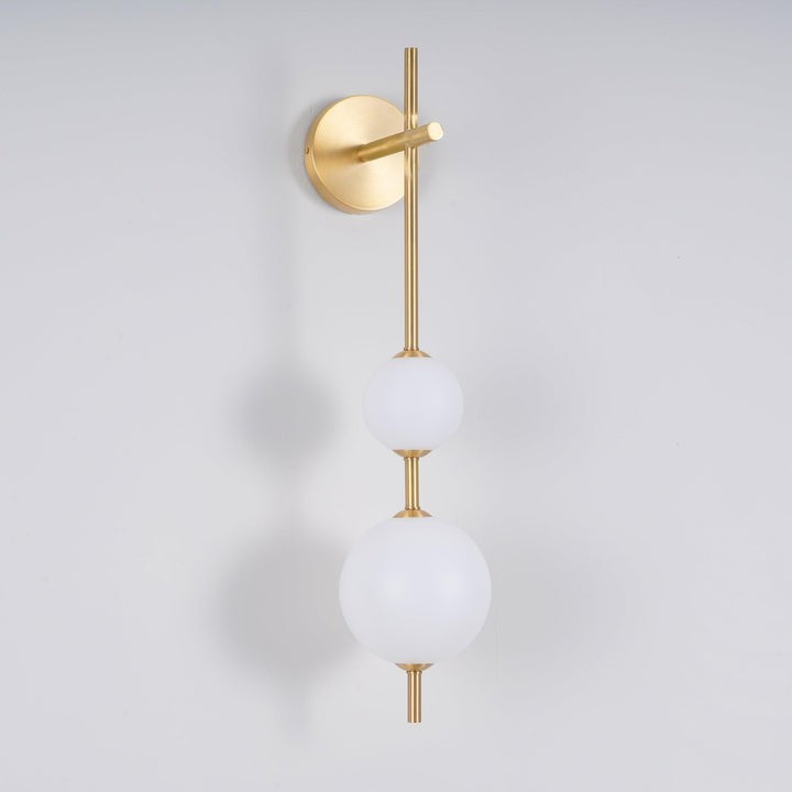 Contemporary Glass Globe Vertical LED Wall Sconce