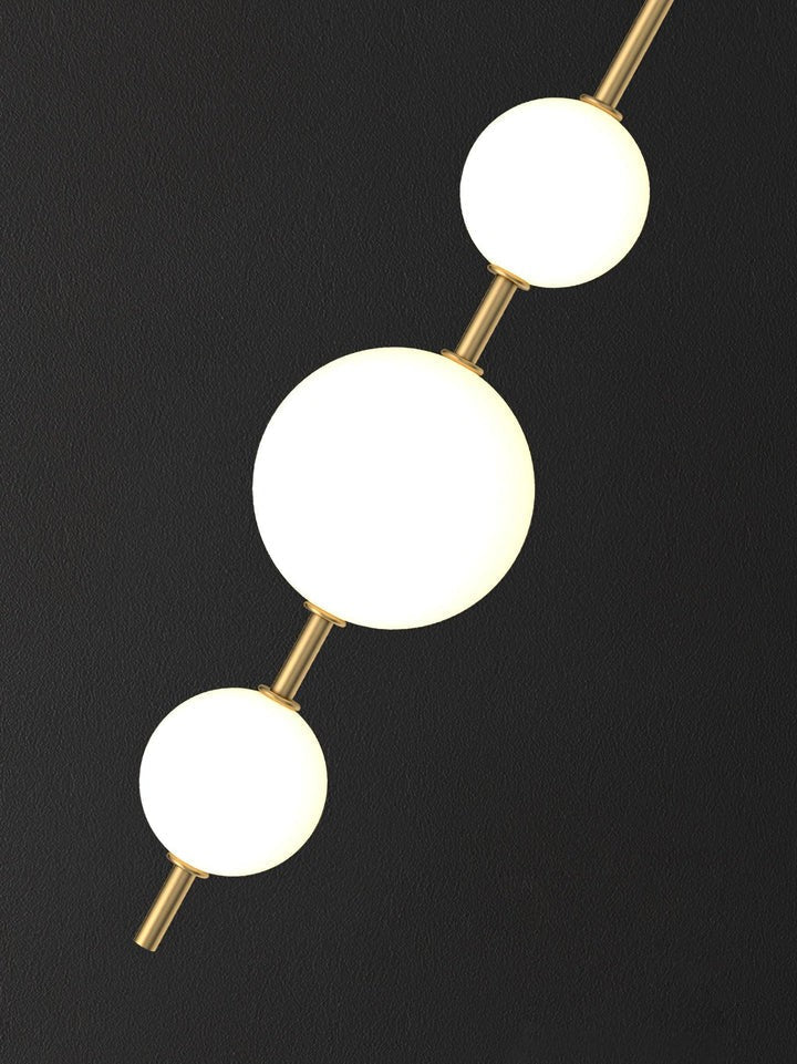 Contemporary Glass Globe Vertical LED Wall Sconce
