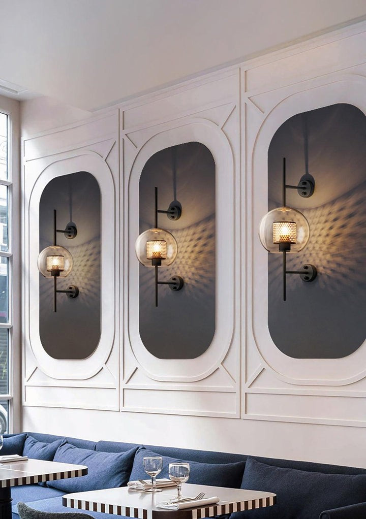 Contemporary Glass Wall Light – Sphere & Capsule