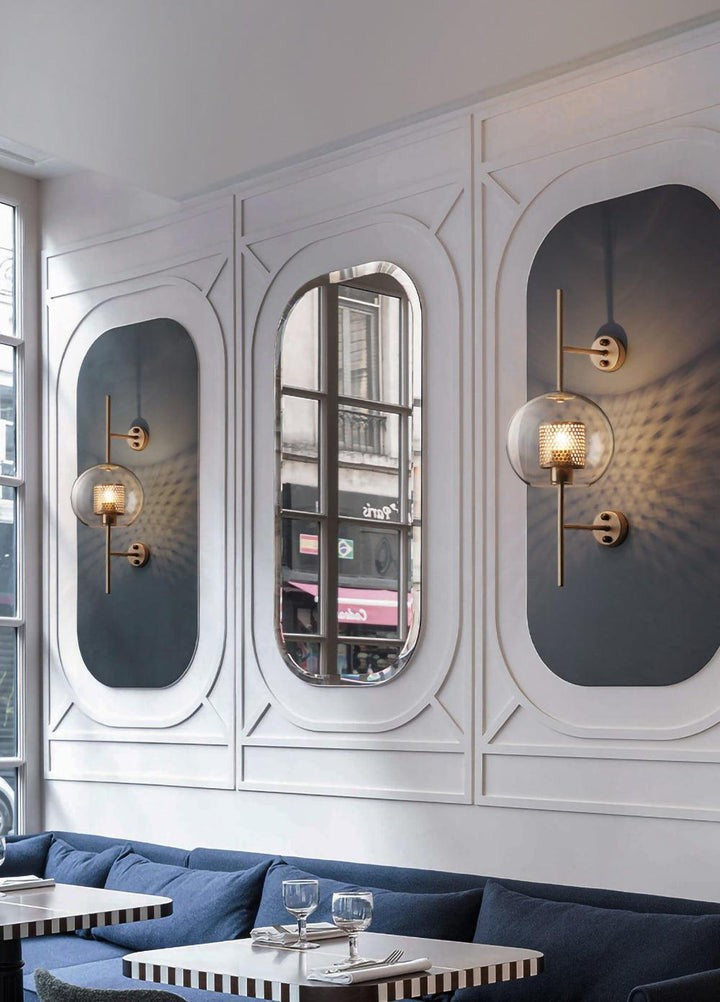 Contemporary Glass Wall Light – Sphere & Capsule