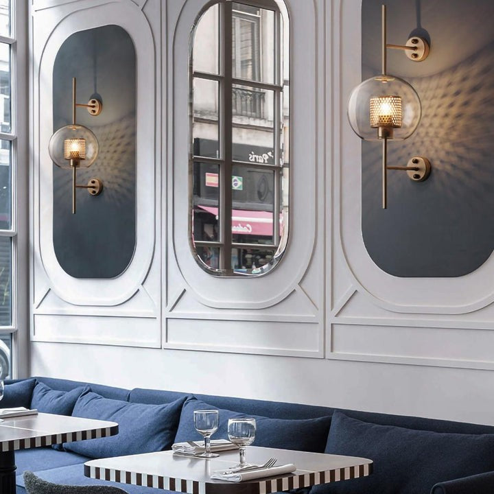 Contemporary Glass Wall Light – Sphere & Capsule