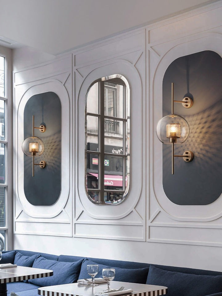 Contemporary Glass Wall Light – Sphere & Capsule