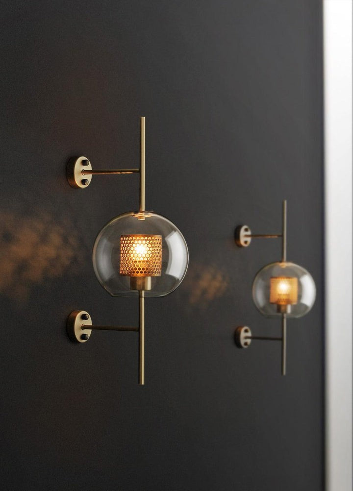 Contemporary Glass Wall Light – Sphere & Capsule