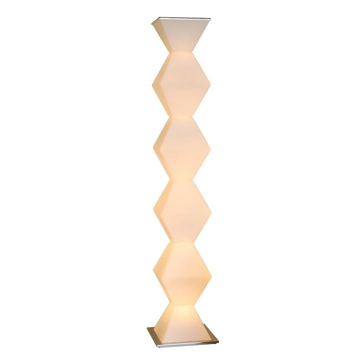 Contemporary Stainless Steel & Glass LED Floor Lamp