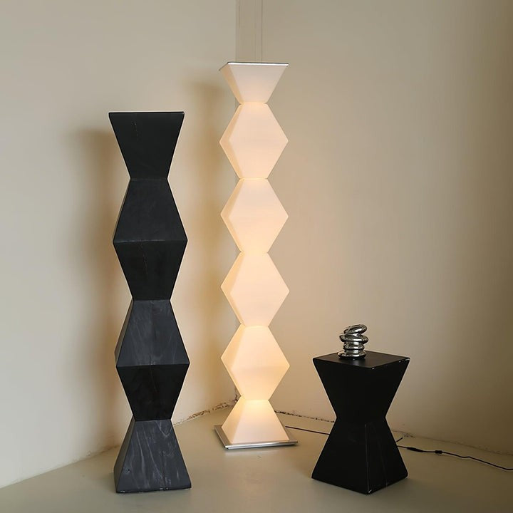 Contemporary Stainless Steel & Glass LED Floor Lamp