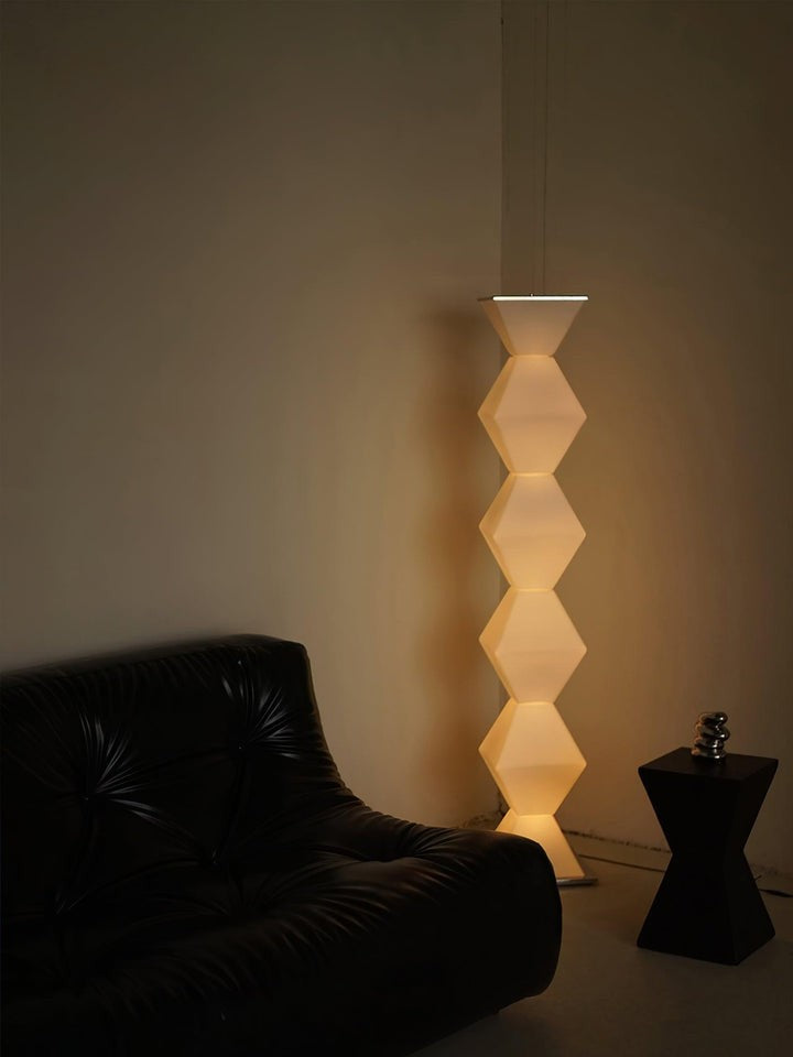 Contemporary Stainless Steel & Glass LED Floor Lamp