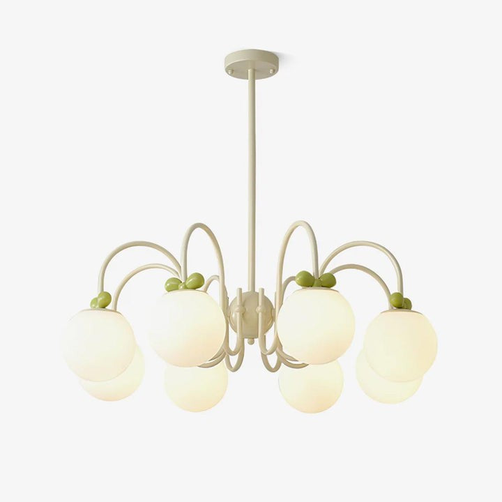 Cream Cherry Multi-Arm Ceiling Chandelier