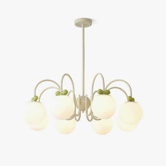Cream Cherry Multi-Arm Ceiling Chandelier
