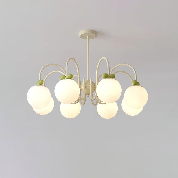 Cream Cherry Multi-Arm Ceiling Chandelier