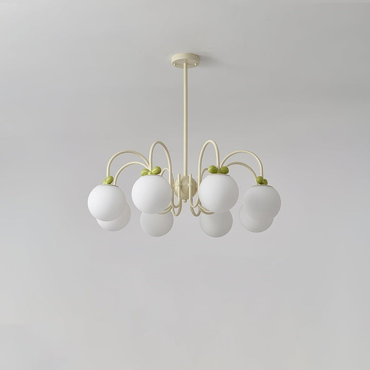 Cream Cherry Multi-Arm Ceiling Chandelier