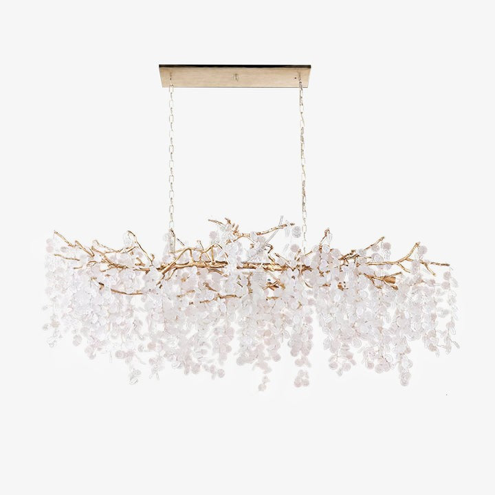 Crystal Glass Coin Cascade Chandelier