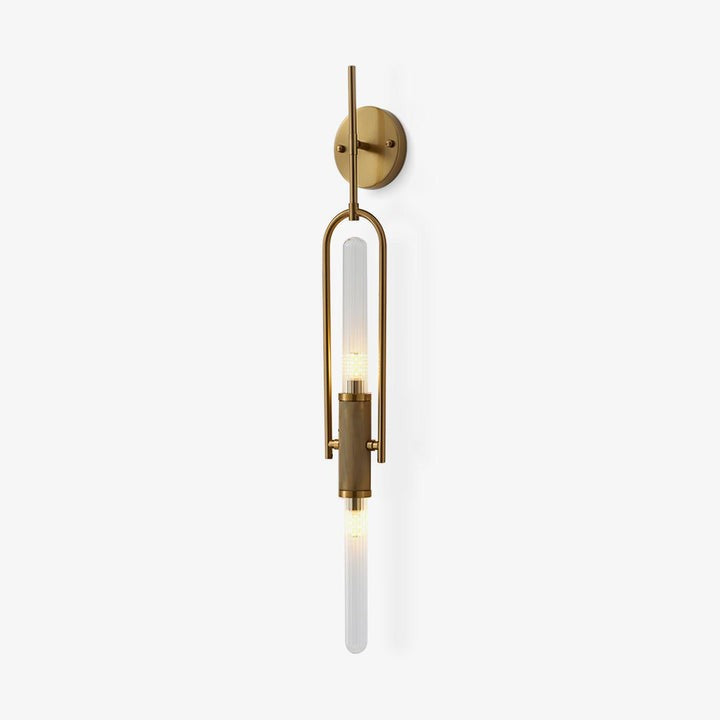 Curved Arm Glass Wall Sconce