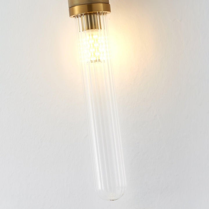 Curved Arm Glass Wall Sconce
