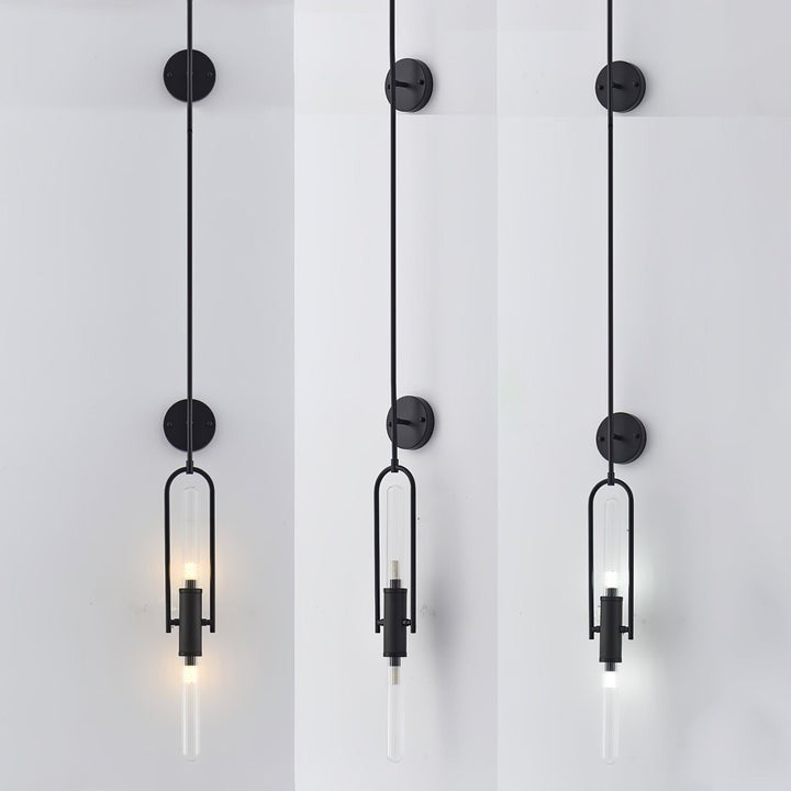 Curved Arm Glass Wall Sconce