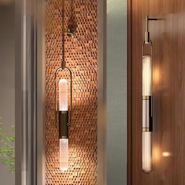 Curved Arm Glass Wall Sconce