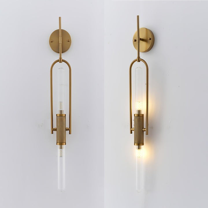 Curved Arm Glass Wall Sconce