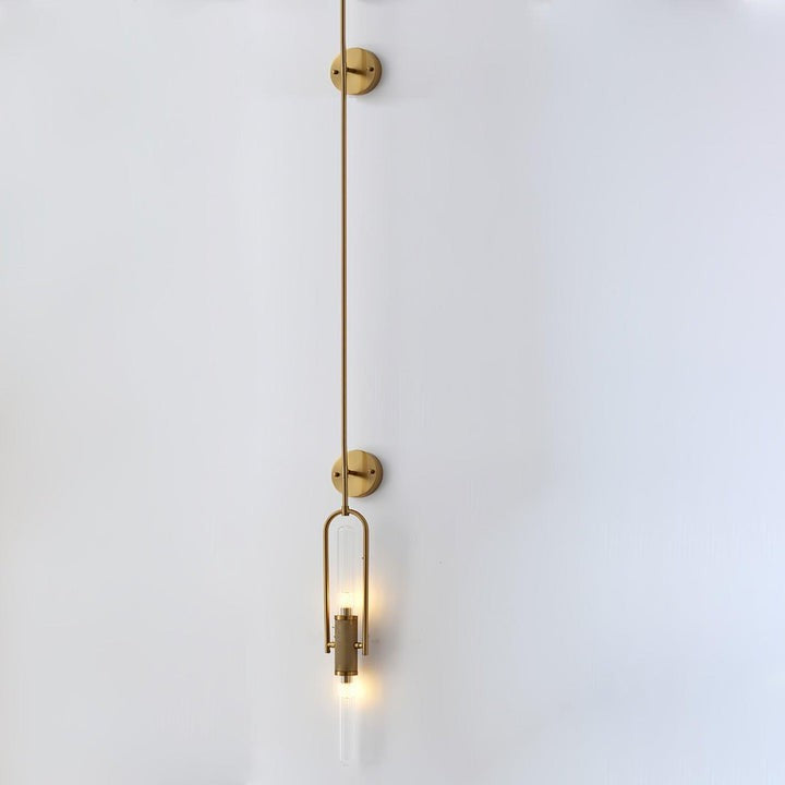 Curved Arm Glass Wall Sconce