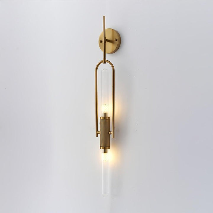 Curved Arm Glass Wall Sconce