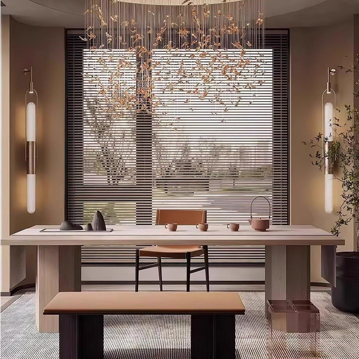 Curved Arm Glass Wall Sconce