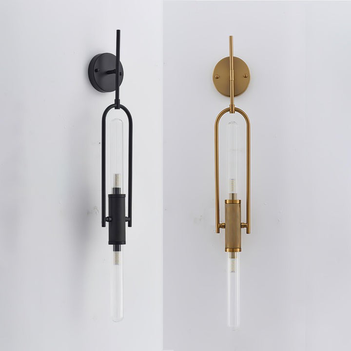 Curved Arm Glass Wall Sconce