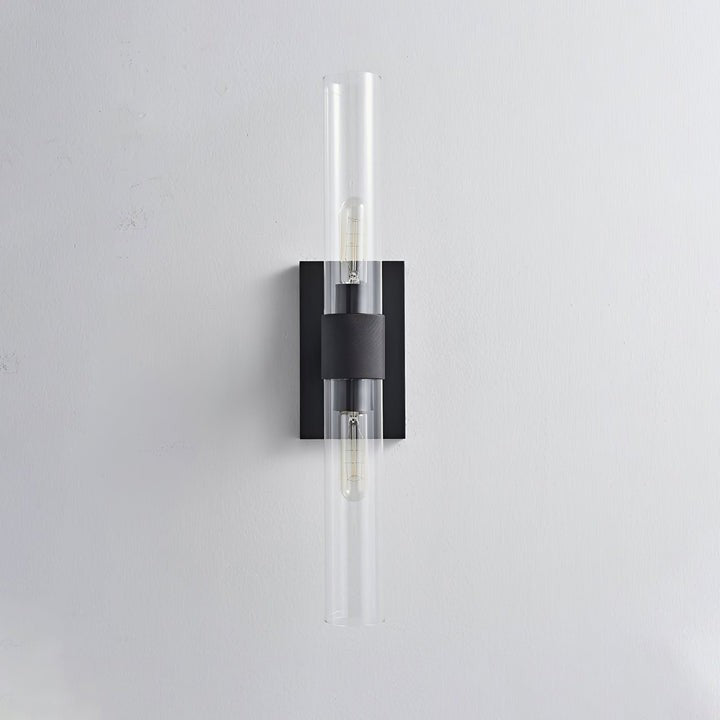 Cylix Glass Wall Sconce with Brass Accents