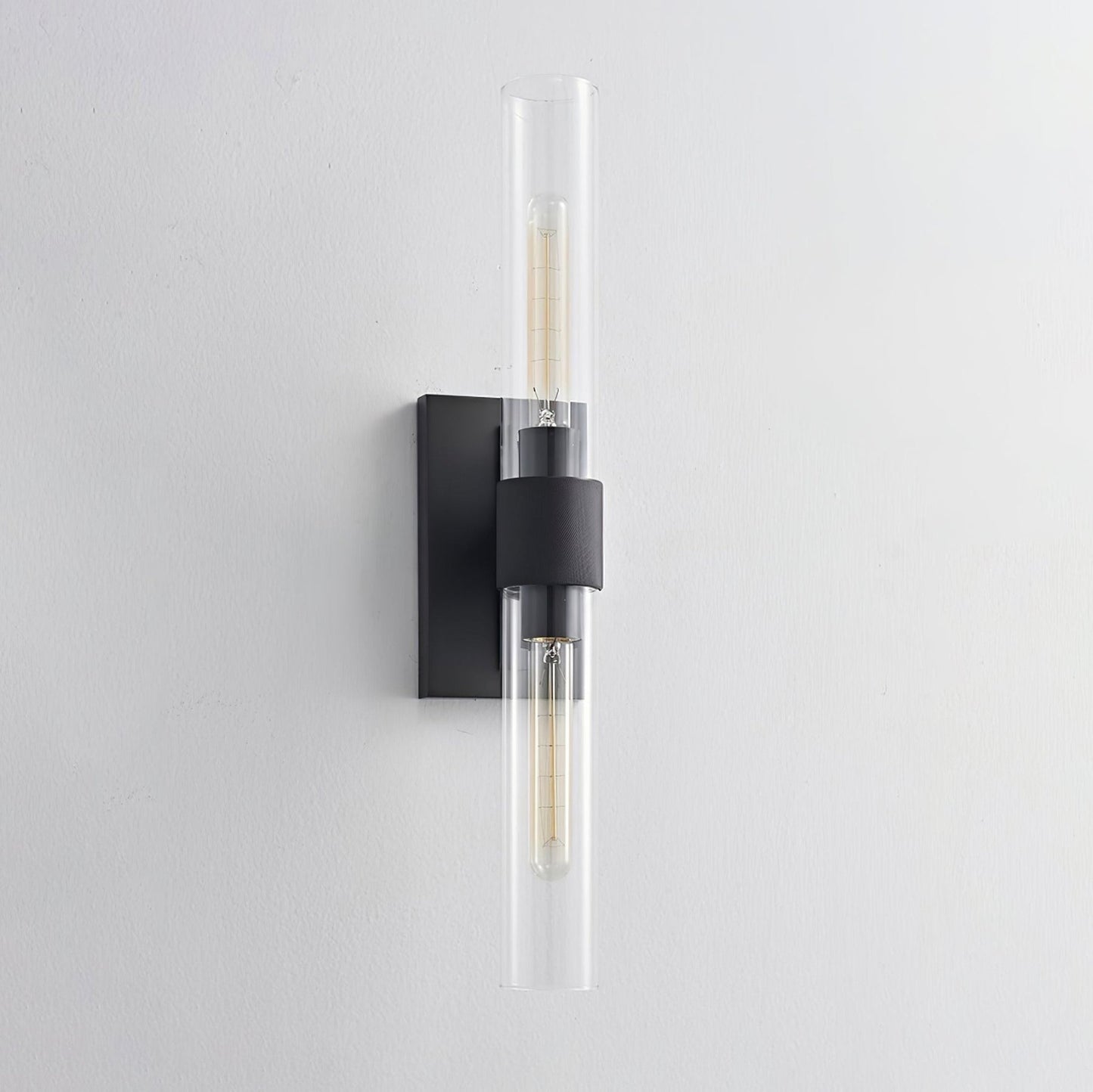Cylix Glass Wall Sconce with Brass Accents