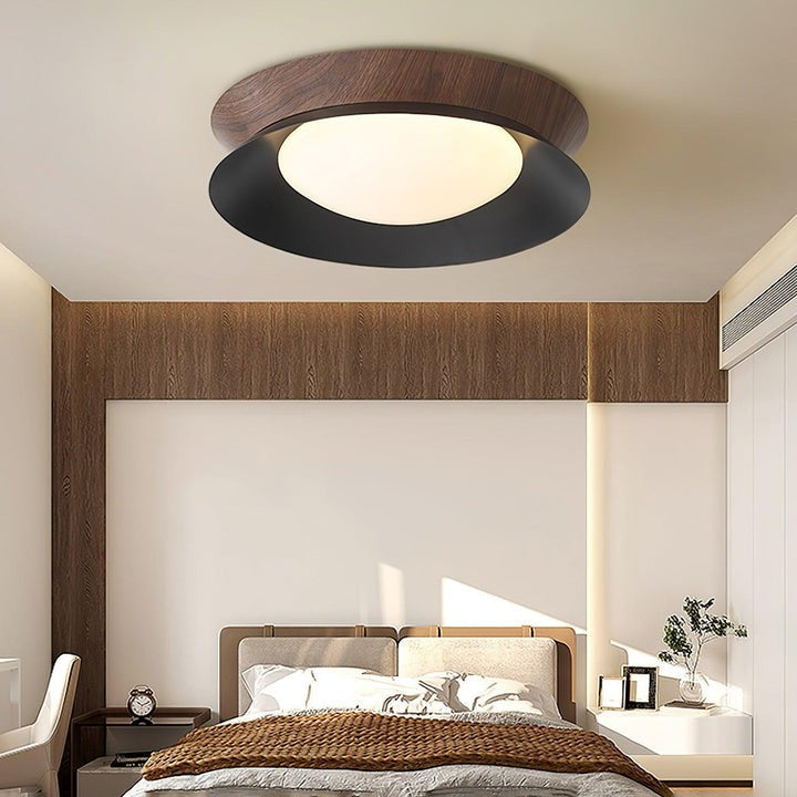 Double Half-Round LED Flush Ceiling Light