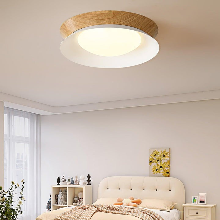 Double Half-Round LED Flush Ceiling Light