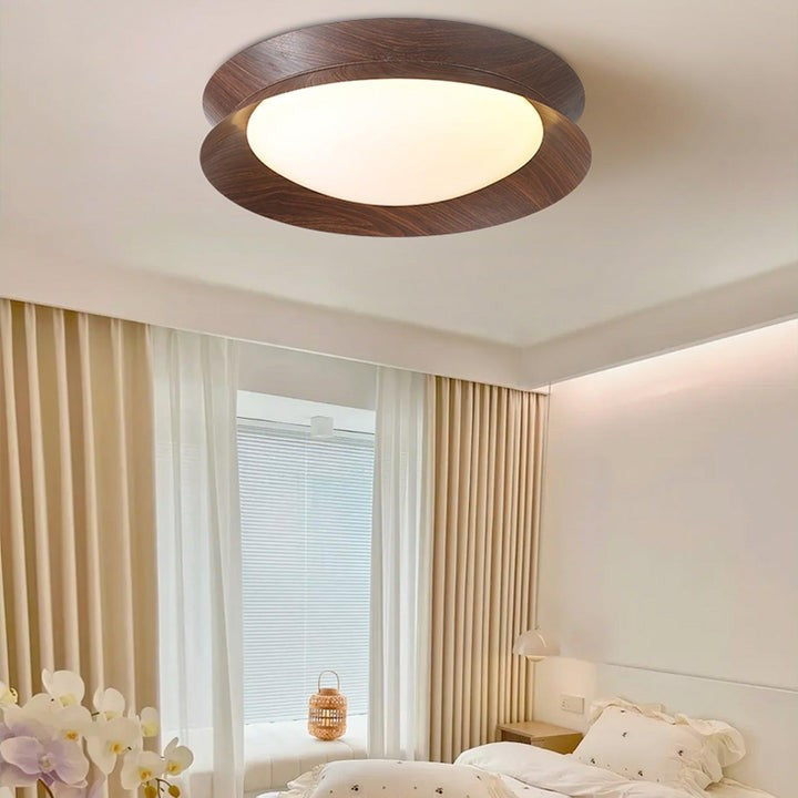 Double Half-Round LED Flush Ceiling Light